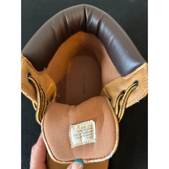 Men's US Polo Assn Faux Leather Hiking Biking Motorcycle High Top Owen Brown Boo - Picture 7 of 9